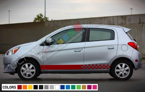 Decal Sticker Vinyl Side Racing Stripes For Mitsubishi Mirage 2005-Present