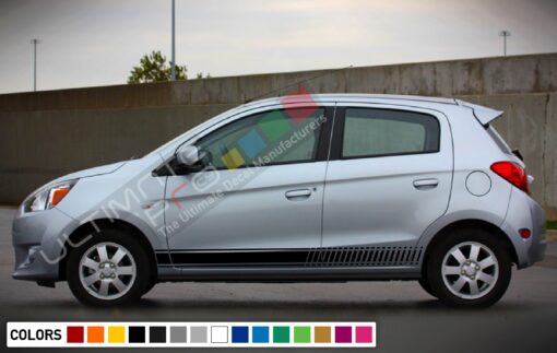 Decal Vinyl Side Racing Stripes For Mitsubishi Mirage 2005-Present