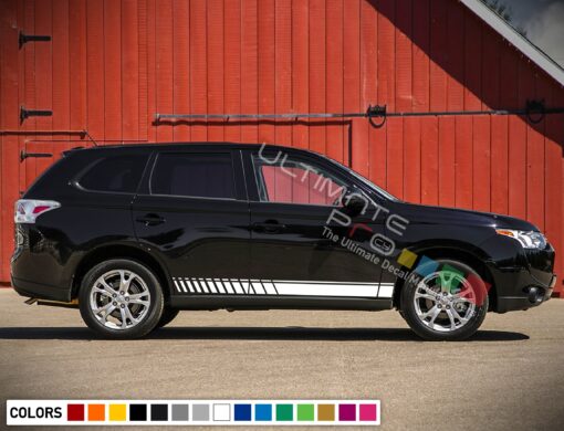 Decal Vinyl Side Racing Stripes For Mitsubishi Outlander 2005-Present