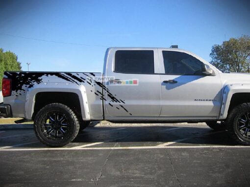 Off-Road Bed Splash Mud Decal Graphic Vinyl Chevrolet Silverado 2014-2017