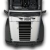 Hood Lines Stripes, Decals Compatible with Jeep Wrangler JK 2010-Present