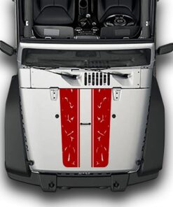 Hood Plain Distorted Line Compatible with Jeep Wrangler JK 2010-Present