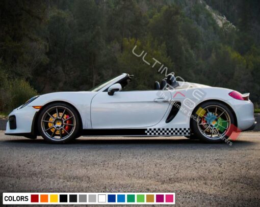 Decals Vinyl Side Sport Stripe Body Kit Compatible with Porsche Boxter 2012-Present