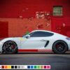 Decal Sticker Vinyl Side Sport Stripe Body Kit Compatible with Porsche Cayman 2012-Present