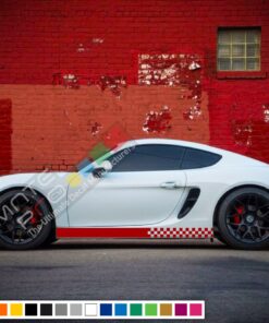 Decal Sticker Vinyl Side Sport Stripe Body Kit Compatible with Porsche Cayman 2012-Present