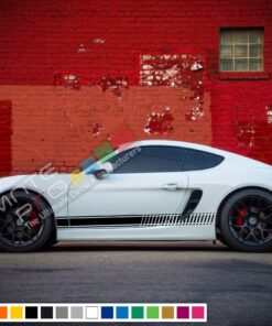 Decal Sticker Vinyl Side Sport Stripe Body Kit Compatible with Porsche Cayman 2012-Present