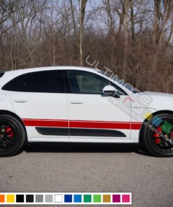 Decals Vinyl Side Sport Stripe Body Kit Compatible with Porsche Macan 2012-Present