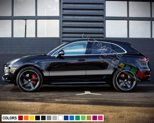 Decals Vinyl Side Sport Stripe Body Kit Compatible with Porsche Macan 2012-Present