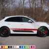 Decal Sticker Vinyl Side Sport Stripe Body Kit Compatible with Porsche Macan 2012-Present