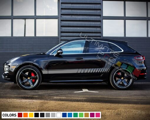 Decal Sticker Vinyl Side Sport Stripe Body Kit Compatible with Porsche Macan 2012-Present