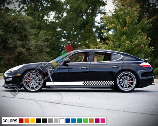 Decal Sticker Vinyl Side Sport Stripe Body Kit Compatible with Porsche Panamera 2012-Present