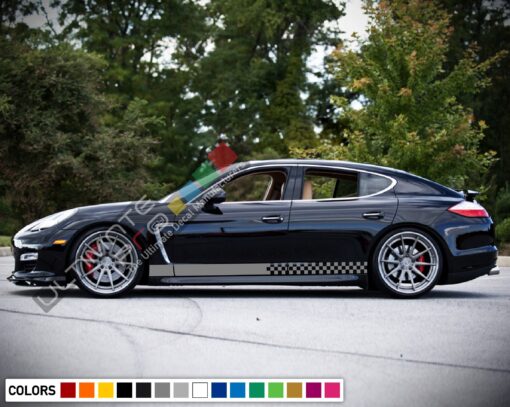 Decal Sticker Vinyl Side Sport Stripe Body Kit Compatible with Porsche Panamera 2012-Present