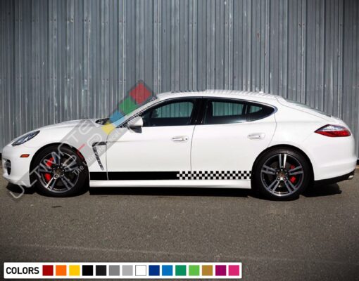 Decal Sticker Vinyl Side Sport Stripe Body Kit Compatible with Porsche Panamera 2012-Present