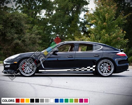 Decals Vinyl Side Sport Stripe Body Kit Compatible with Porsche Panamera 2012-Present