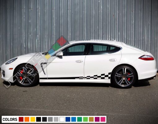 Decals Vinyl Side Sport Stripe Body Kit Compatible with Porsche Panamera 2012-Present