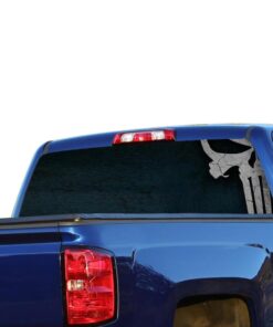 Punisher Skull Perforated for Chevrolet Silverado decal 2015 - Present