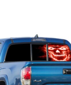 Skull Red Perforated for Toyota Tacoma decal 2009 - Present