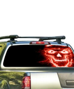Red Skull Perforated for Nissan Frontier decal 2004 - Present