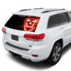 Red Skull Perforated for Jeep Grand Cherokee decal 2011 - Present