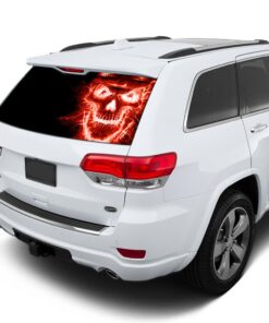 Red Skull Perforated for Jeep Grand Cherokee decal 2011 - Present