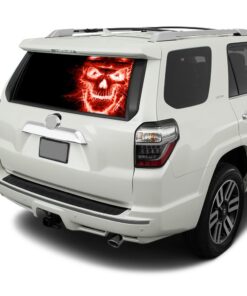 Red Skull Perforated for Toyota 4Runner decal 2009 - Present