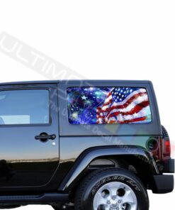 Rear Window USA Stars Perforated for Jeep Wrangler JL, JK decal 2007 - Present