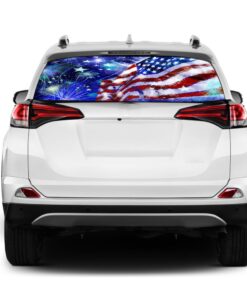 USA Stars Rear Window Perforated for Toyota RAV4 decal 2013 - Present