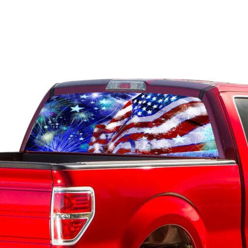 USA Stars Amy Perforated for Ford F150 Decal 2015 - Present