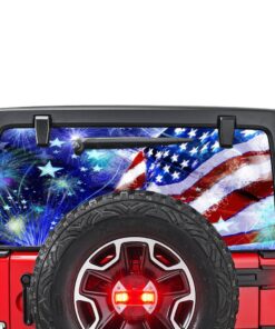 USA Stars Perforated for Jeep Wrangler JL, JK decal 2007 - Present
