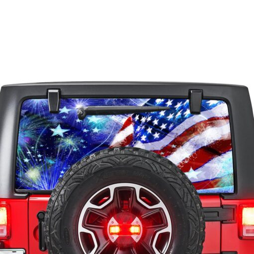 USA Stars Perforated for Jeep Wrangler JL, JK decal 2007 - Present