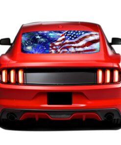 USA Stars Perforated Sticker for Ford Mustang decal 2015 - Present