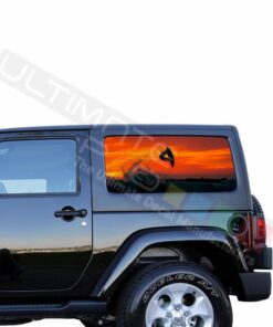 Rear Window Surfing Perforated for Jeep Wrangler JL, JK decal 2007 - Present