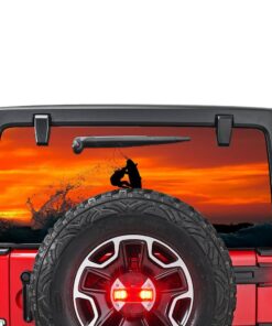 Surfing Perforated for Jeep Wrangler JL, JK decal 2007 - Present