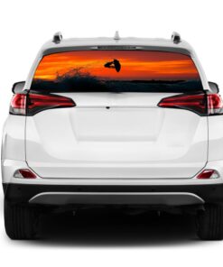 Surfing Rear Window Perforated for Toyota RAV4 decal 2013 - Present