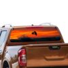 Surfing Rear Window Perforated for Nissan Navara decal 2012 - Present