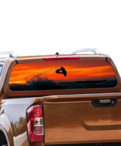 Surfing Rear Window Perforated for Nissan Navara decal 2012 - Present