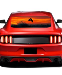 Surfing Perforated Sticker for Ford Mustang decal 2015 - Present