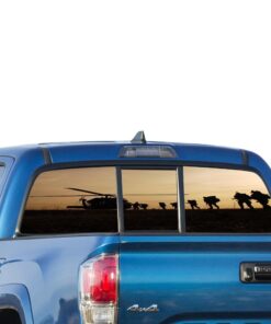 Helicopter Army Perforated for Toyota Tacoma decal 2009 - Present
