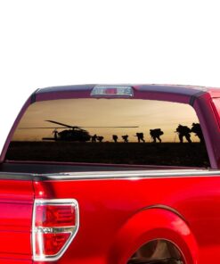 Helicopter Army Perforated for Ford F150 Decal 2015 - Present