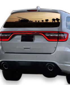 Army Helicopter Perforated for Dodge Durango decal 2012 - Present