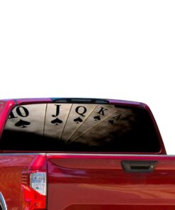 Play Cards Perforated for Nissan Titan decal 2012 - Present
