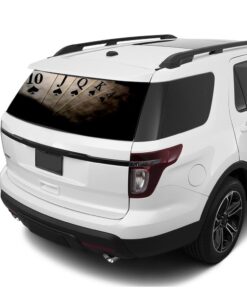 Play Card Rear Window Perforated For Ford Explorer Decal 2011 - Present