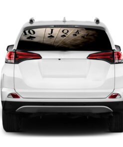 Play Cards Rear Window Perforated for Toyota RAV4 decal 2013 - Present