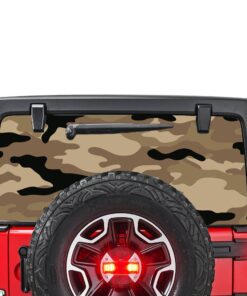 Brown Army Perforated for Jeep Wrangler JL, JK decal 2007 - Present