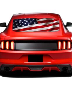USA Perforated Sticker for Ford Mustang decal 2015 - Present