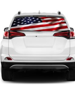 USA Rear Window Perforated for Toyota RAV4 decal 2013 - Present