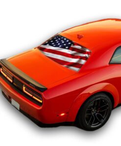 USA Flag Perforated for Dodge Challenger decal 2008 - Present