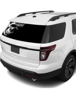 Black Skull Rear Window Perforated For Ford Explorer Decal 2011 - Present