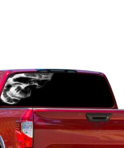 Black Skull Perforated for Nissan Titan decal 2012 - Present
