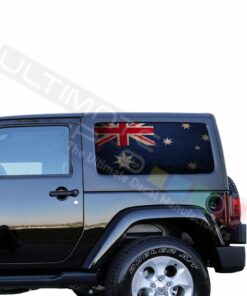 Rear Window Australia Flag Perforated for Jeep Wrangler JL, JK decal 2007 - Present